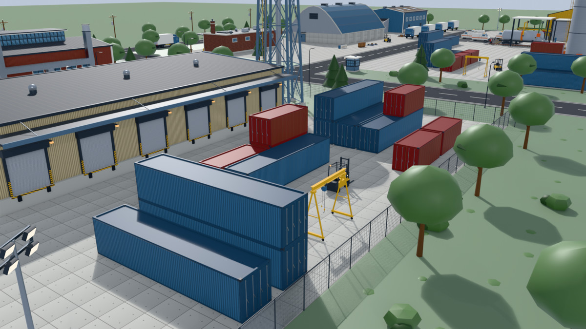 Low Poly Industrial Environment Pack