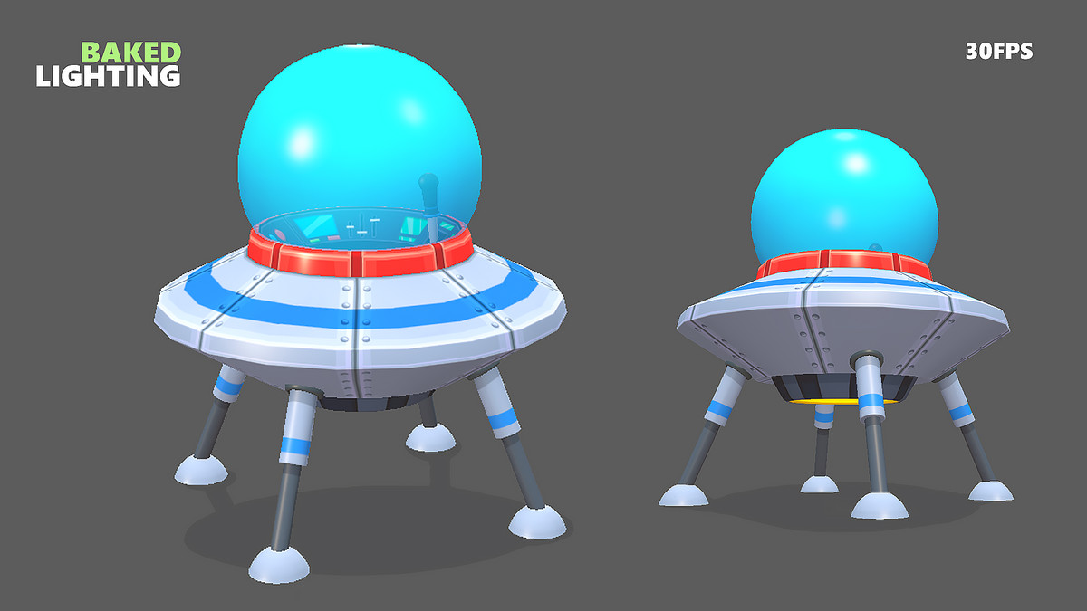 Spaceship Flying Saucer Animated