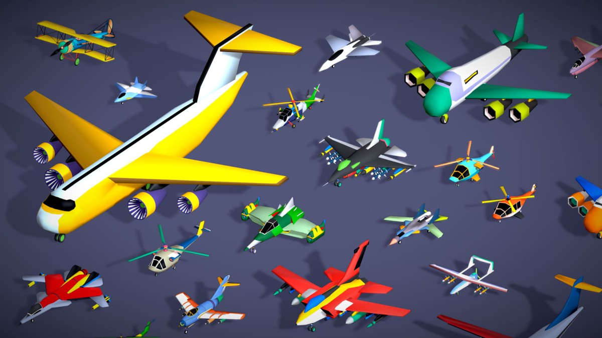 55 Air Vehicle Mega Pack - Toon Air Field - Sky Force Collection - Stylized Set