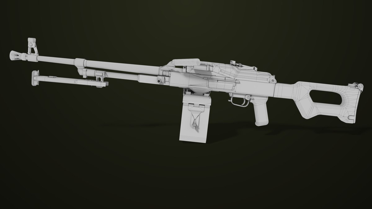 Machine Gun 11 Metal URP HDRP Textures