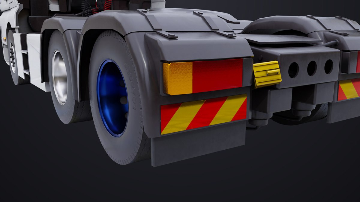 Heavy Truck 04 Chassis White URP HDRP Textures