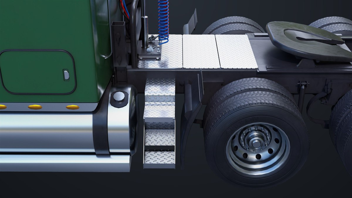 Heavy Truck Chassis 07 Blue and Green URP HDRP Textures