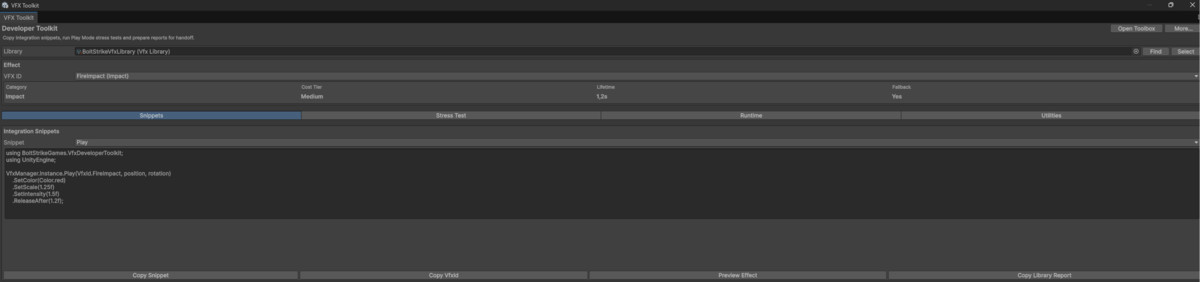 VFX Developer Toolkit
