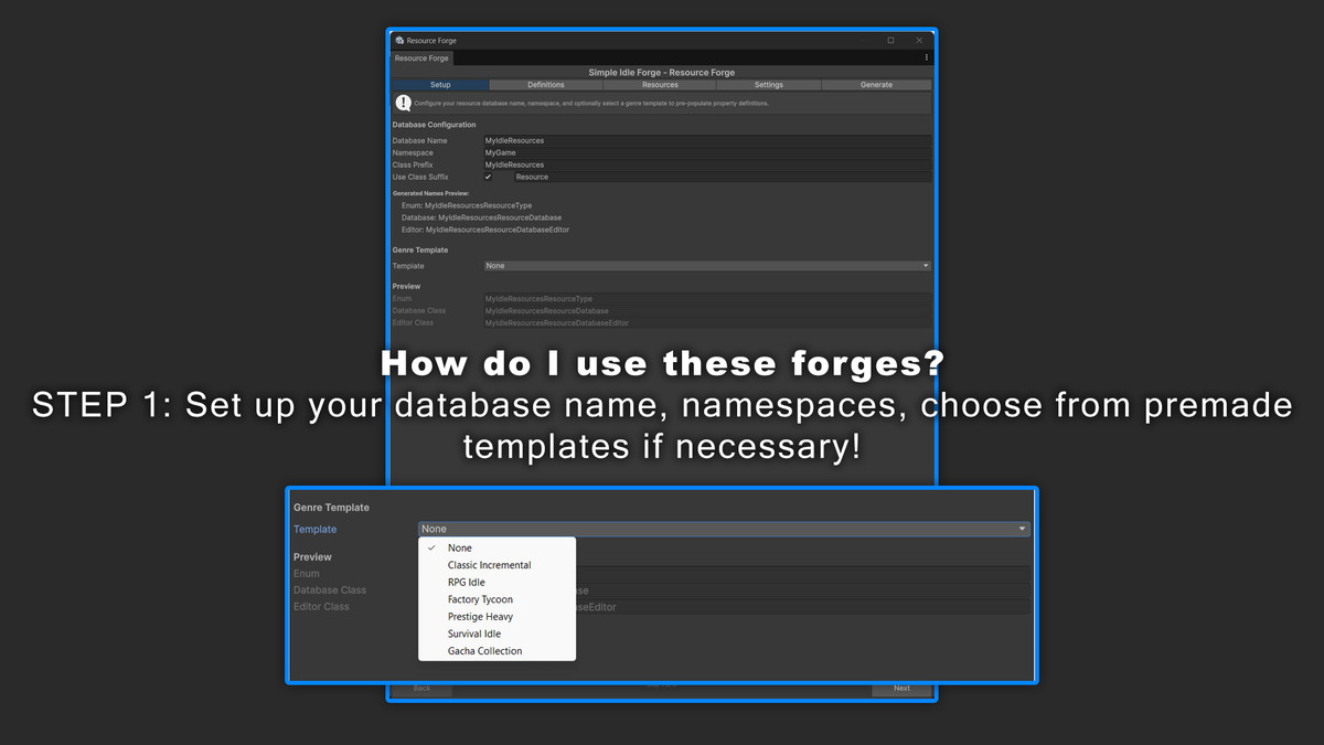 Simple IDLE Forge: No-Code Idle Game Toolkit w/ 4 Playable Demos & JSON support
