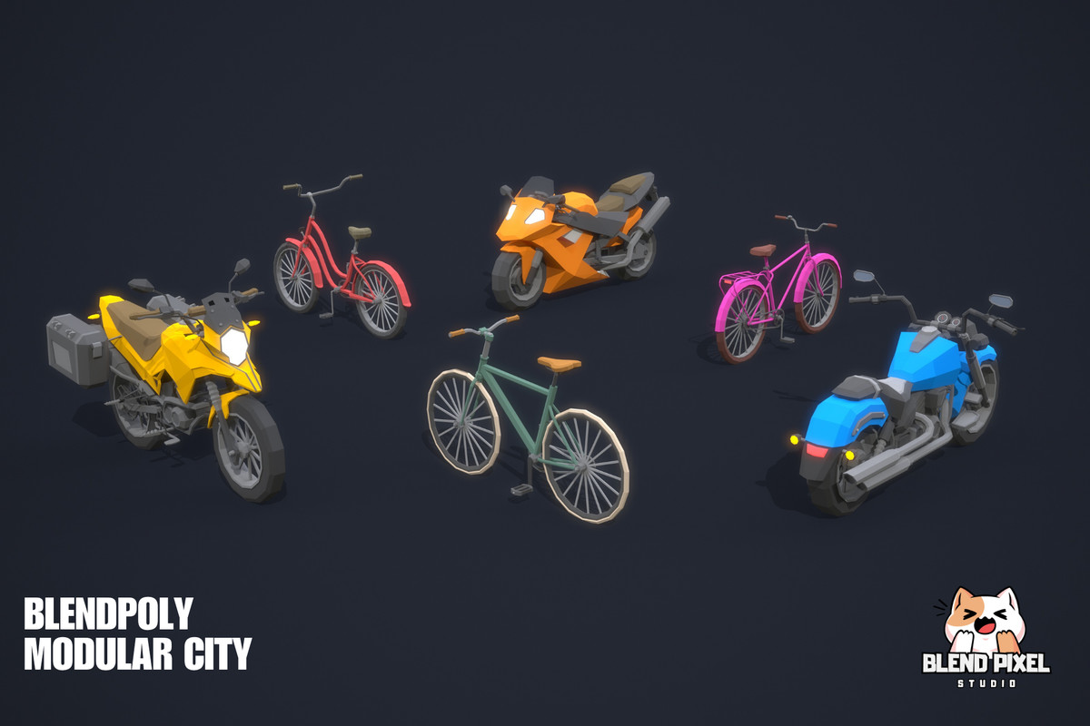 BlendPoly Modular City - Low Poly Assets