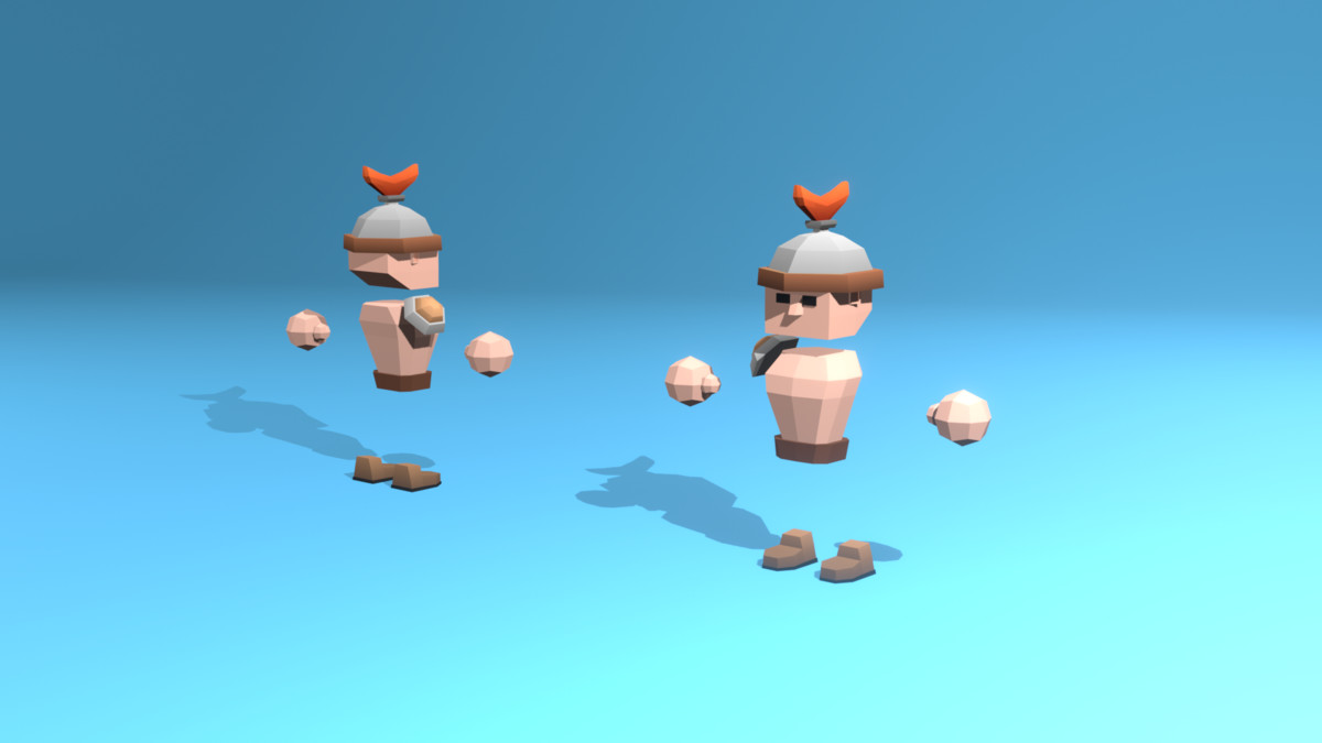 Low Poly Cubic Character - By Shokubutsu