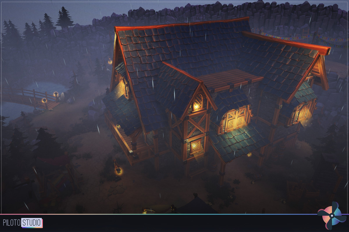 Mega Stylized PBR Environment Pack +500 Assets - Modular Houses, Water Shader
