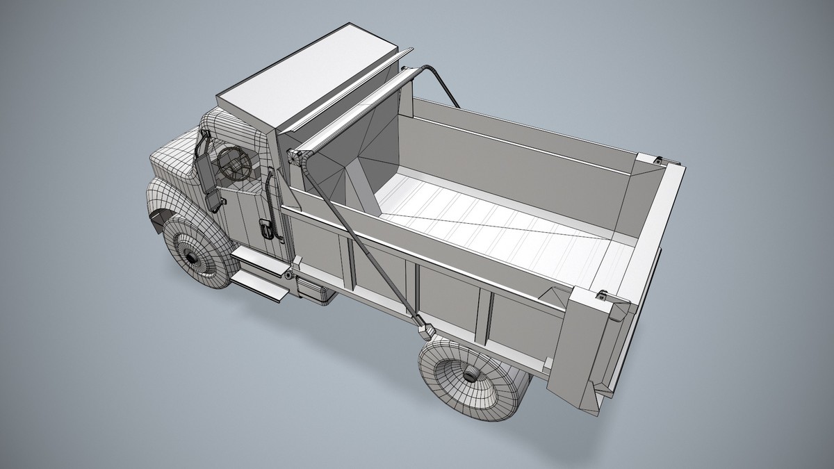 White Dump Truck (330)