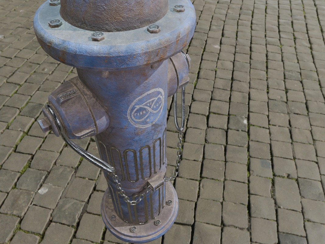 Low Poly Fire Hydrant - 3 Texture Variants Pack