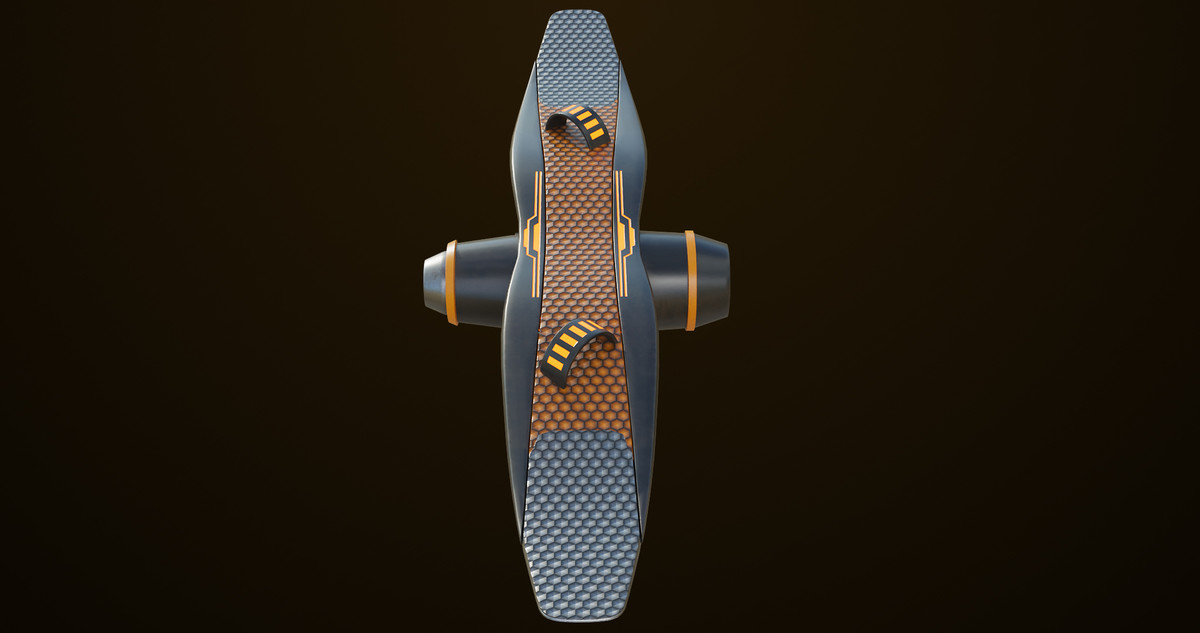 Sci Fi Hoverboard 6 URP HDRP Textures