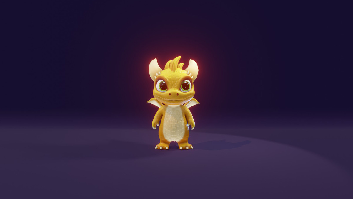 Cute Baby Dragons 3D Model With 5 Music Tracks and 36 Sound Effects (Built-In)