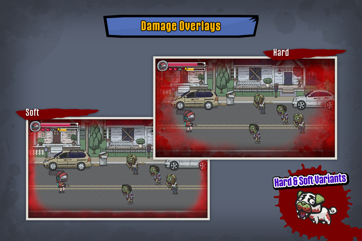 2D Zombie Game Kit - Suburb Pack