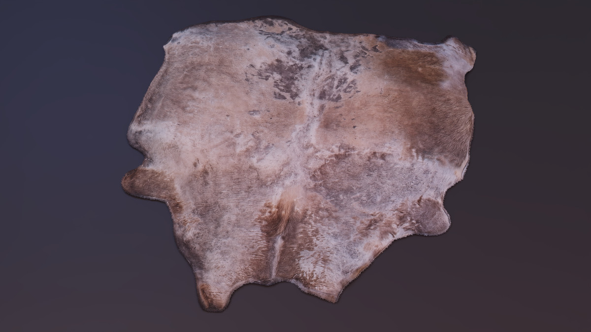Animal pelts volume five: elephant, cow, calf, leopard, rabbit, antelope 4k URP
