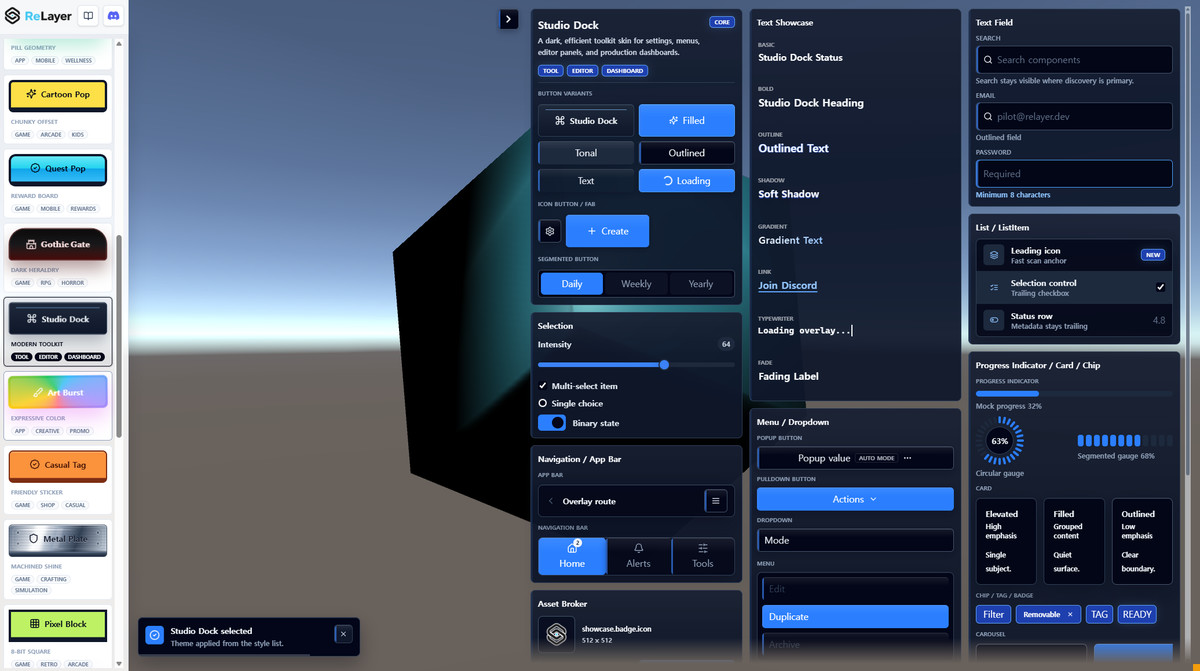 ReLayer - React UI Framework for Unity