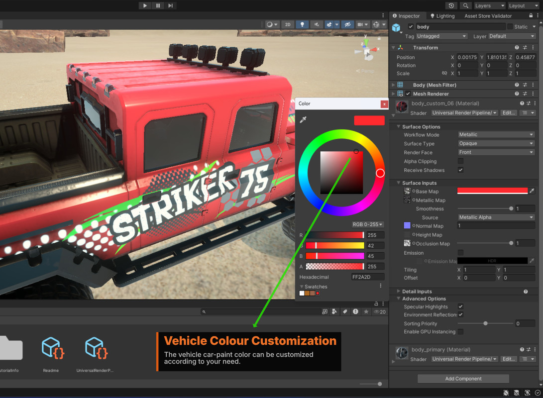 Off-Road Crawler 4x4 Pickup Vehicle Physics