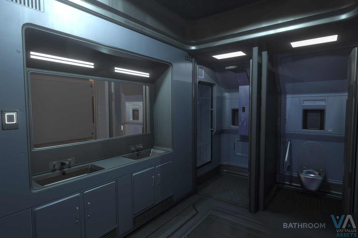 Spaceship with Full Interior: Minerva Corvette