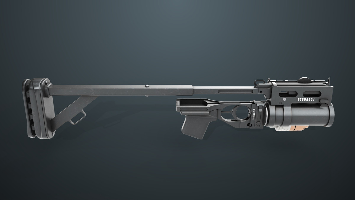 Grenade Launcher 03 Standalone Black URP HDRP Textures