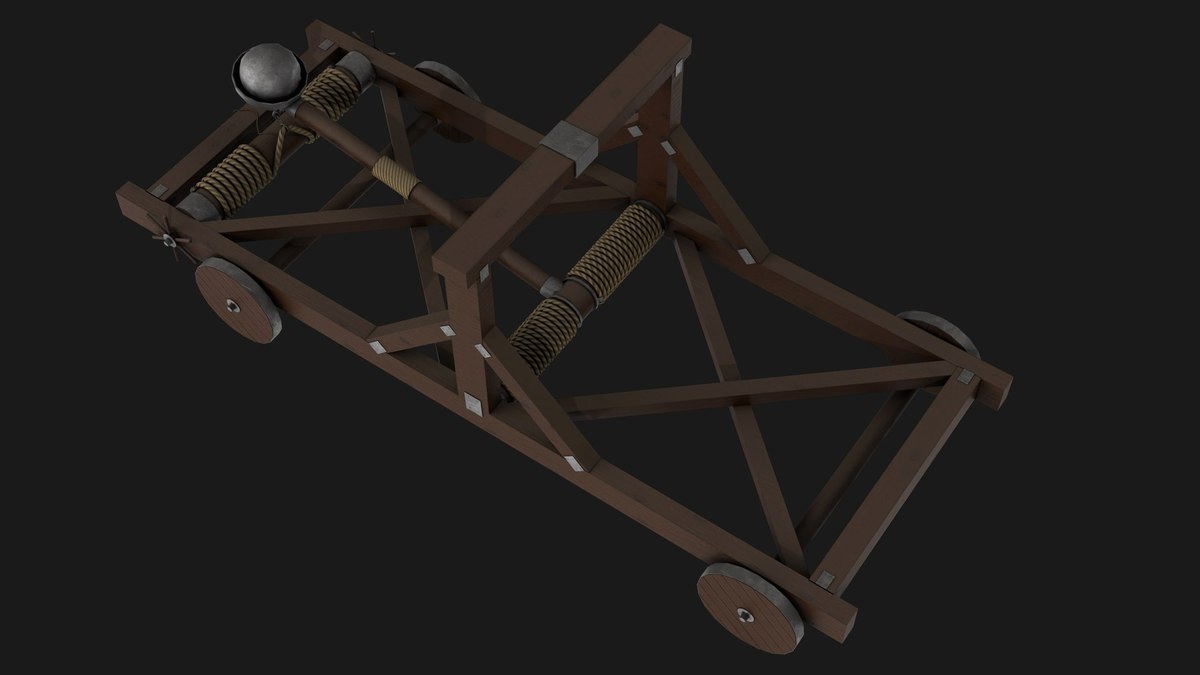 Medieval Catapult 01 URP HDRP Textures