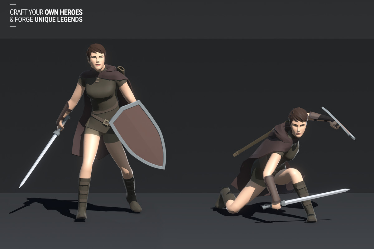 Polyquest Heroes: Warrior I Huntress