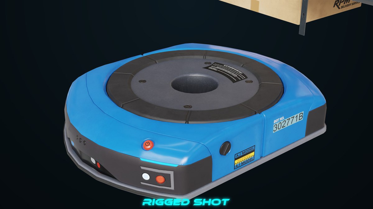 Warehouse Robot Generic Bule URP HDRP Textures