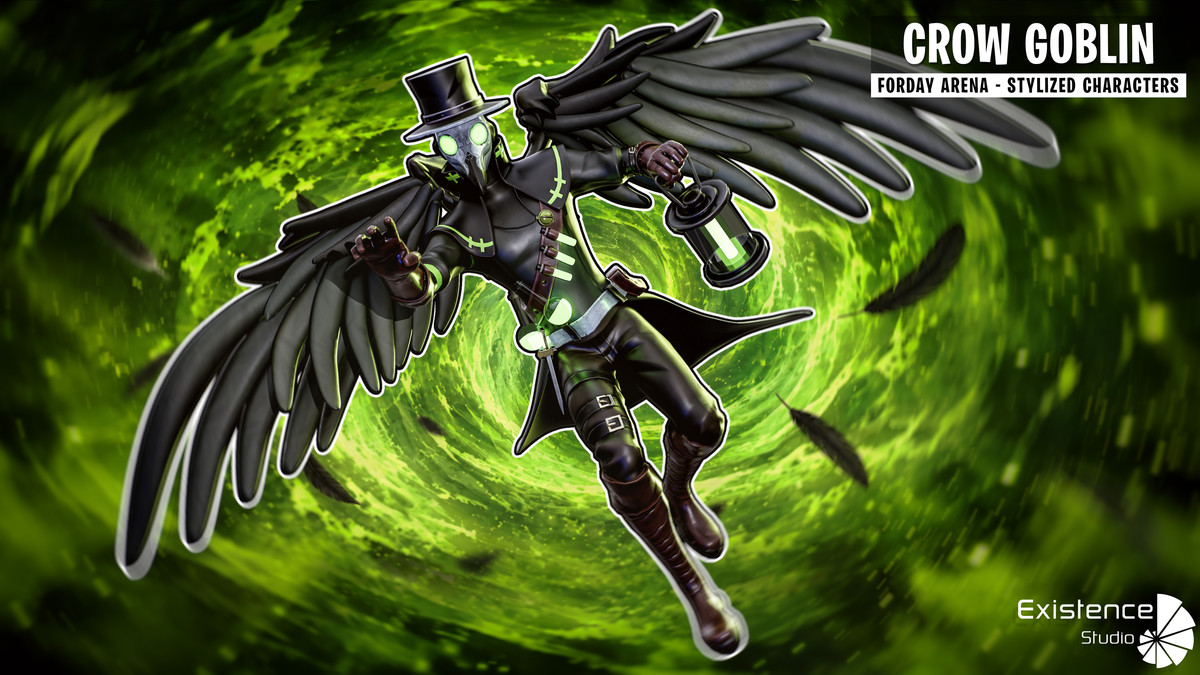 Crow Goblin - Winged Plague Doctor Alchemist