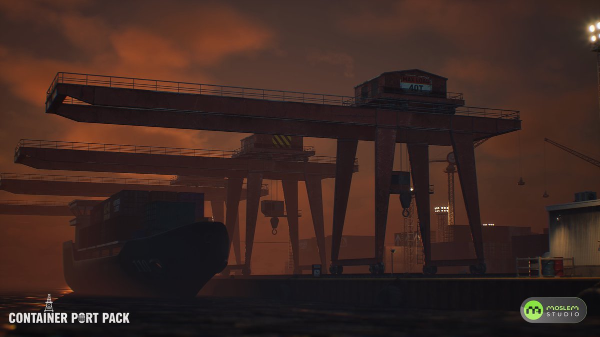 Realistic Modular Container Port Environment