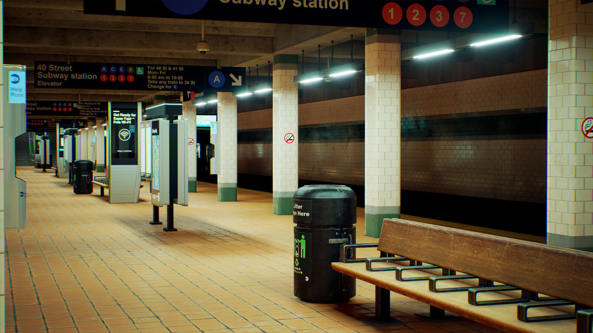 Subway Realm - Game-Ready NYC Metro Station