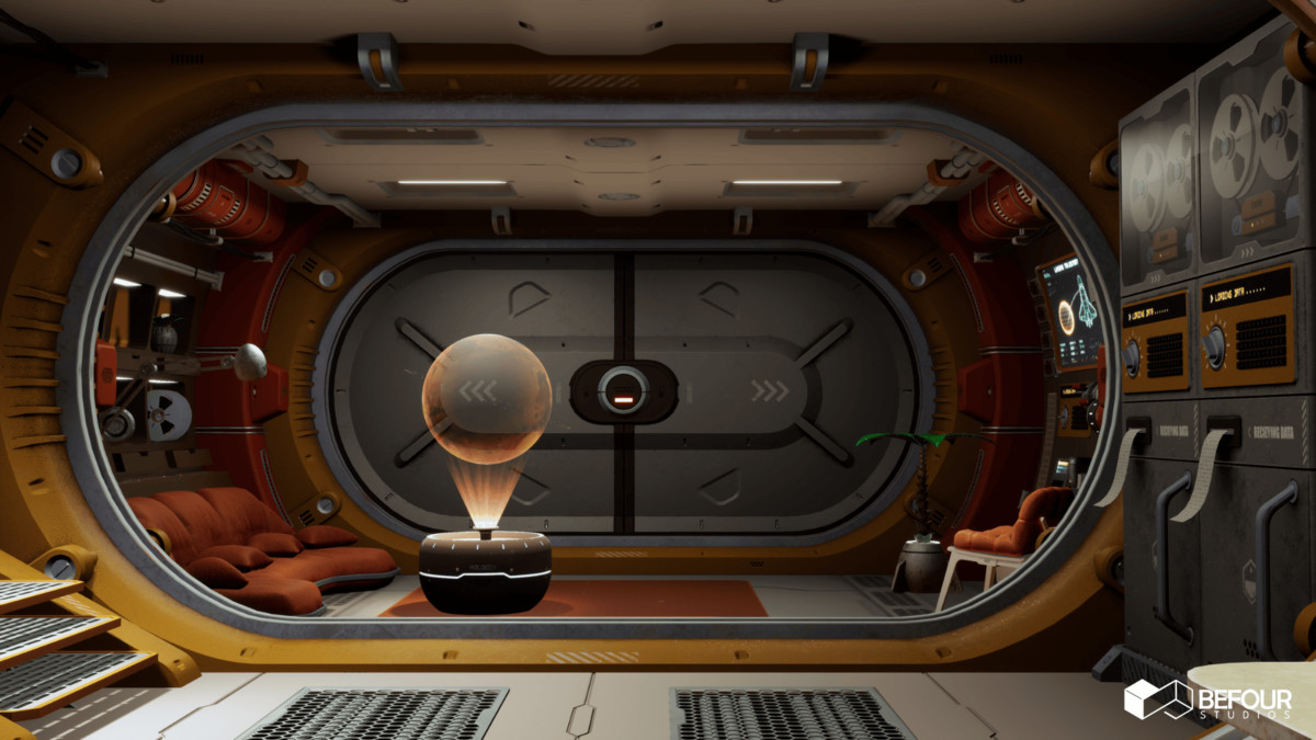 Retro Sci-Fi Research Cabin Environment