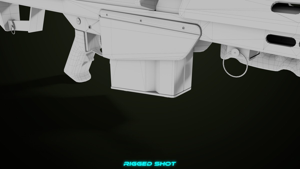 Sniper Rifle 02 Black and Sandal Single Map URP HDRP