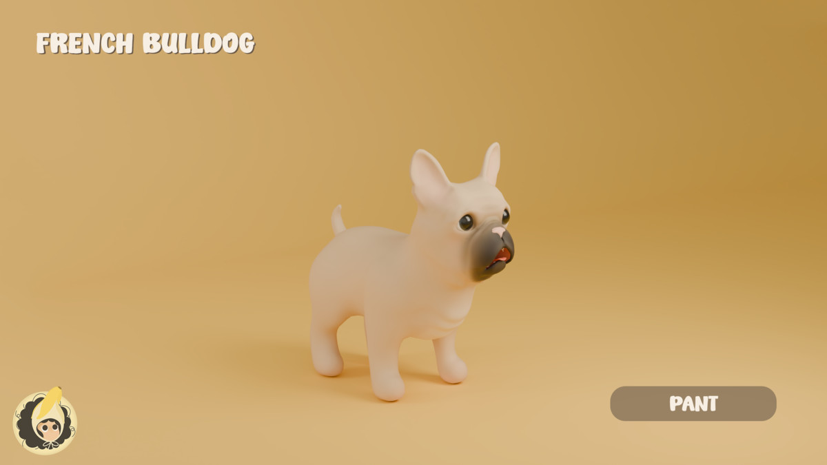 Animated French Bulldog