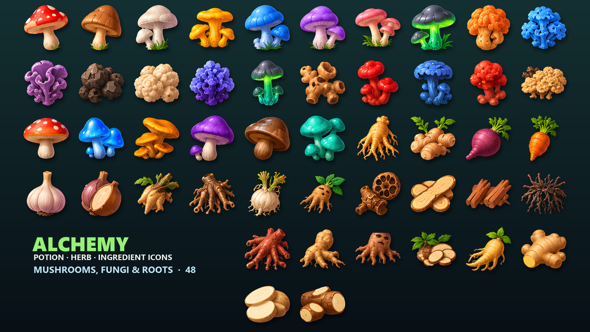 Alchemy Icons - Potions, Herbs & Reagents