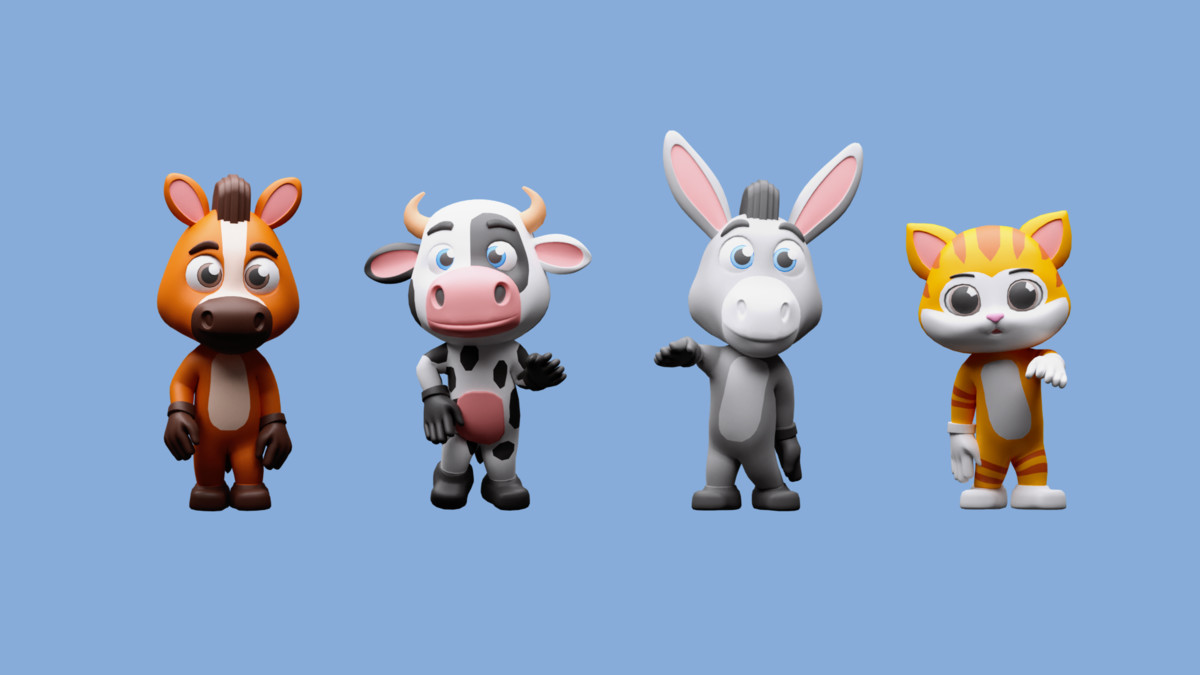 Cartoon characters animals 3 01