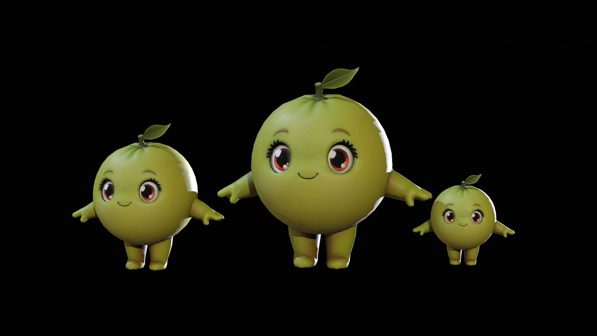 Chibi Fruit Orange Two