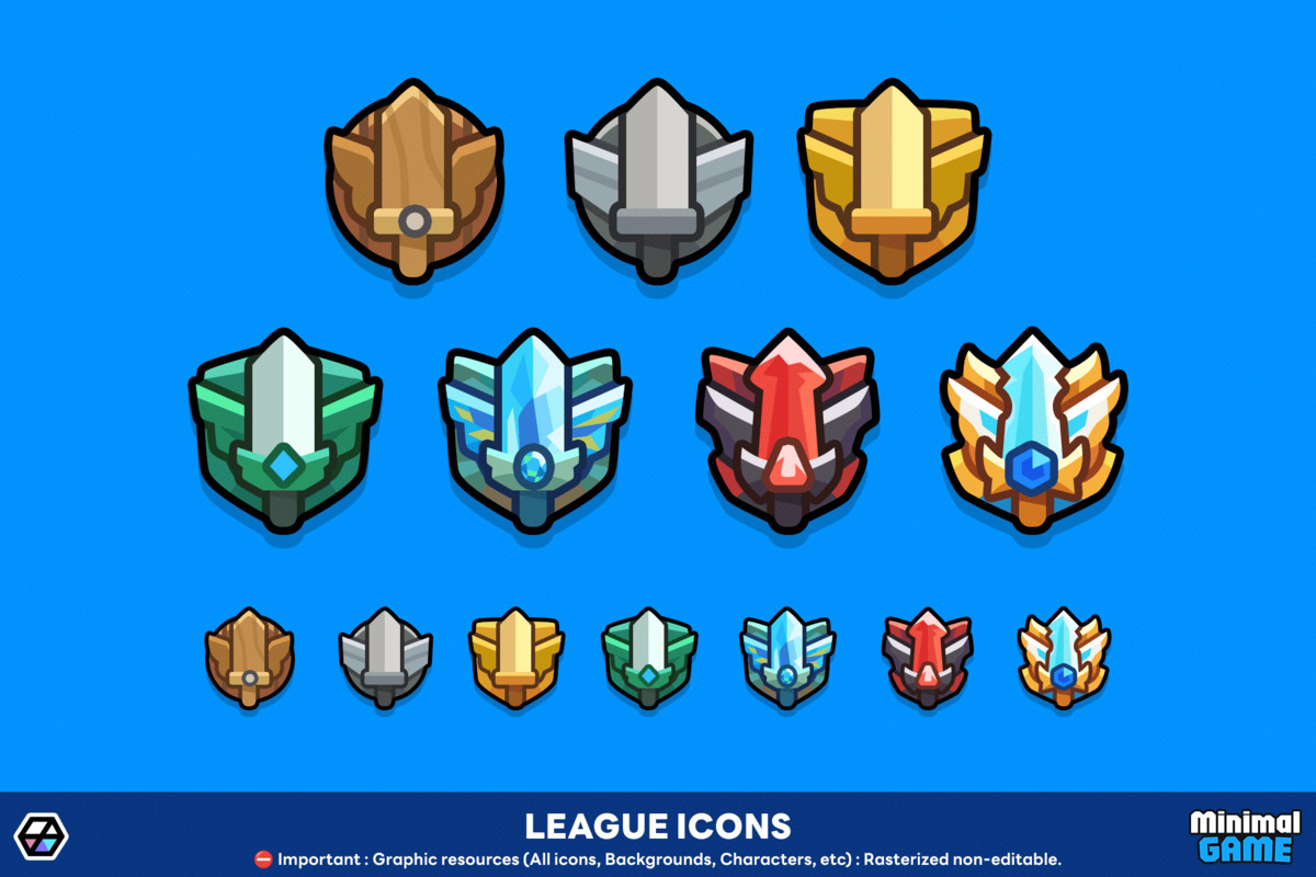 GUI Pro - Minimal Game Blue(+PSD)