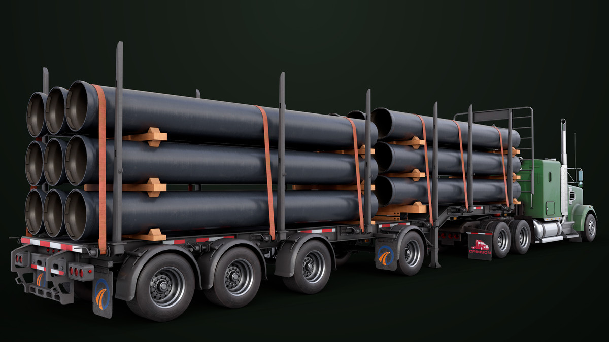 Truck 07 Log Trailer with All Loads Collection