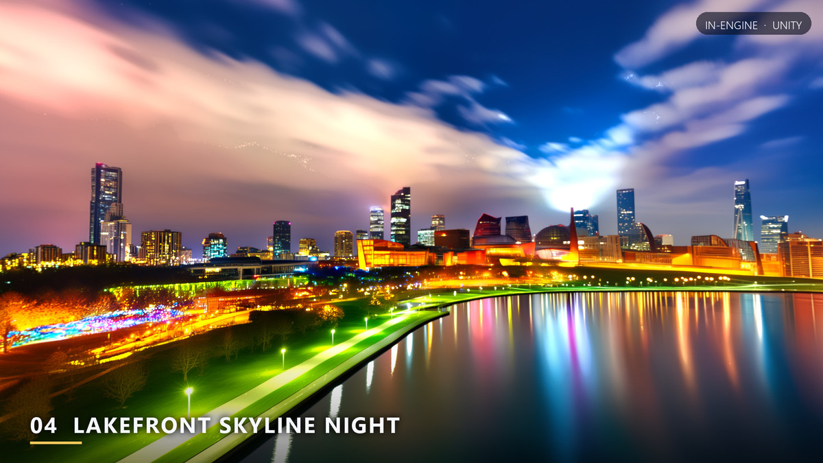 City Lights at Night - 8K True HDR Skyboxes (URP, HDRP)