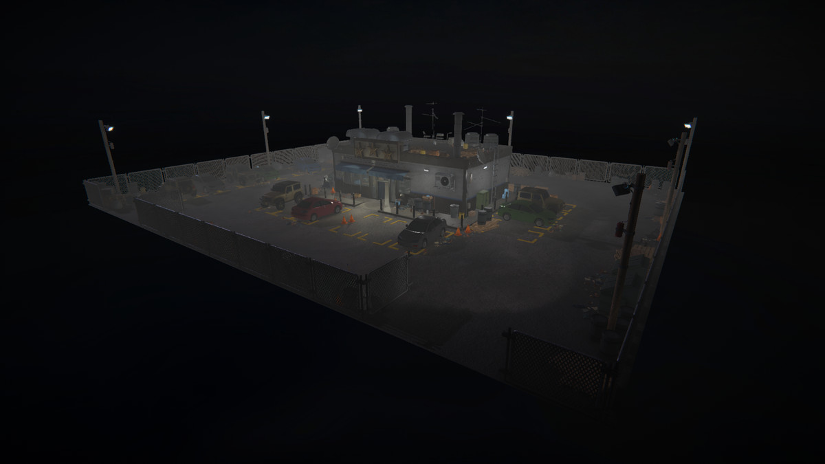 Realistic Modern Roadside Convenience Store Asset Package