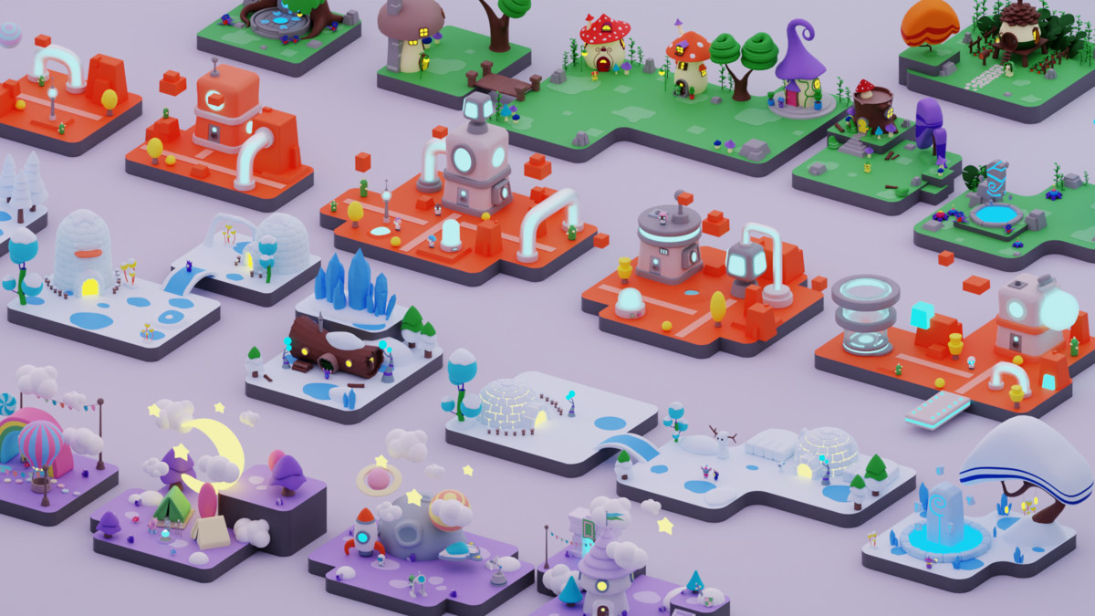 Fantasy Islands Modular Pack – Stylized Environments & Exterior Props