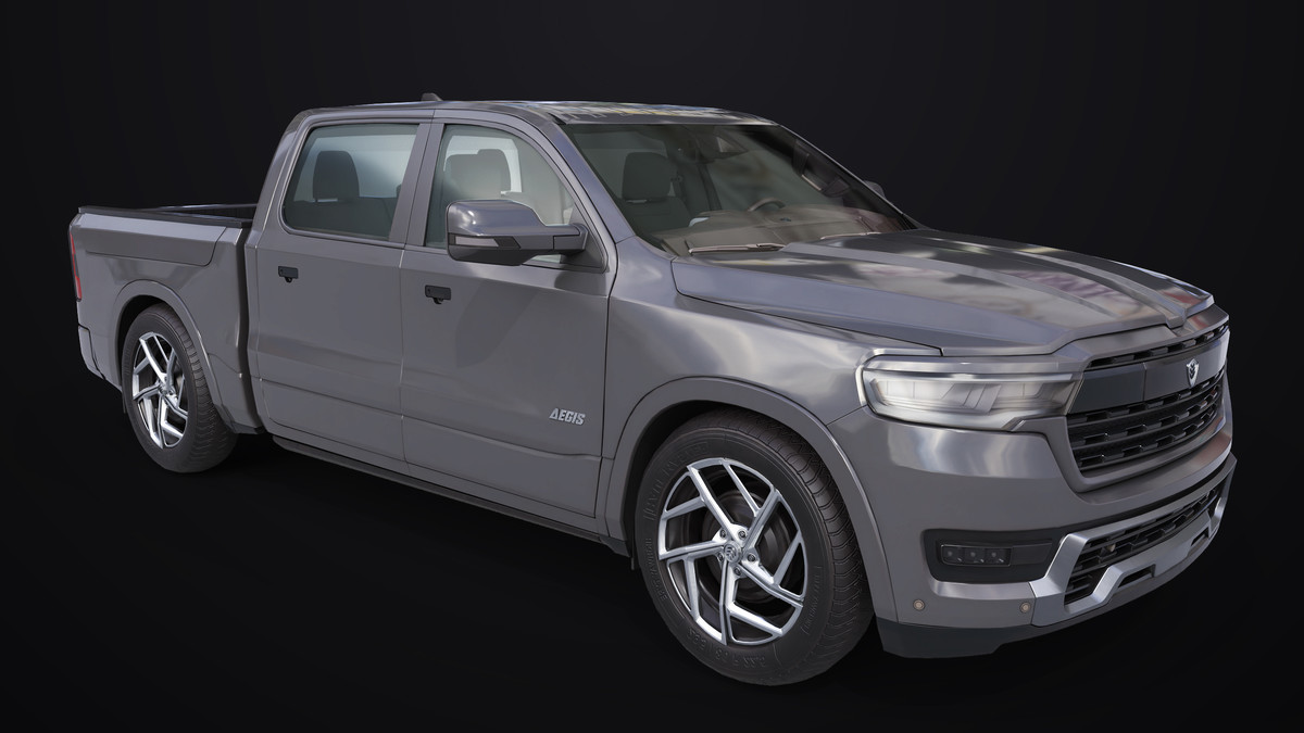 Pickup Truck 03 Grey and White URP HDRP Textures