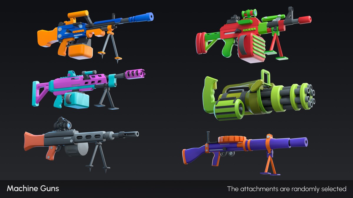 Cartoon Weapons - Low Poly 3D Models Pack
