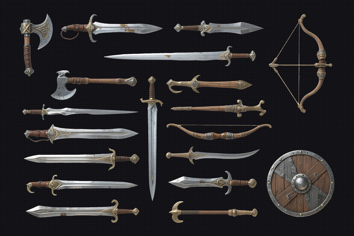 Viking Pirate Style Weapon Icons