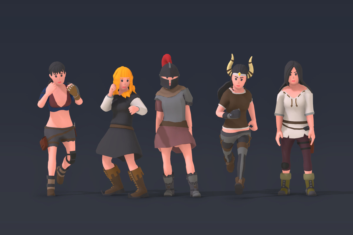 Customizable 3D Fantasy Characters Bundle