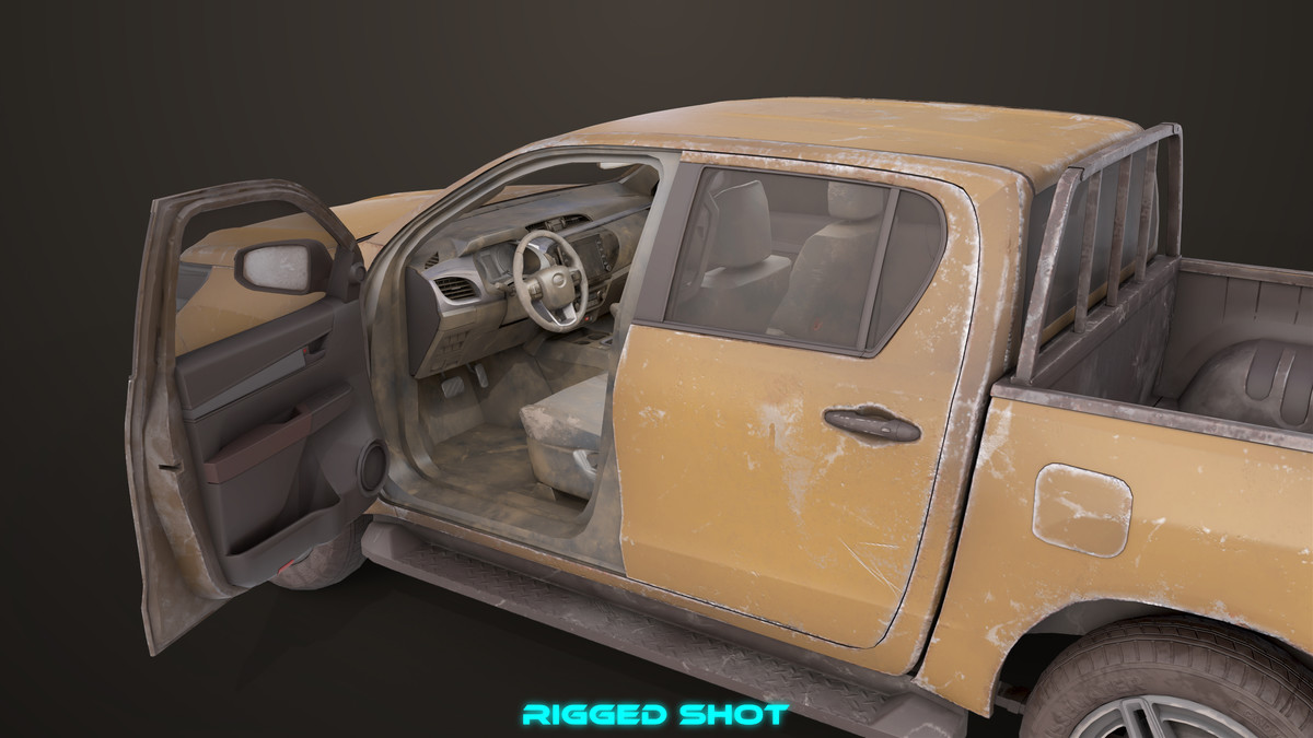 Pickup Truck 04 Brown Dusty URP HDRP Textures
