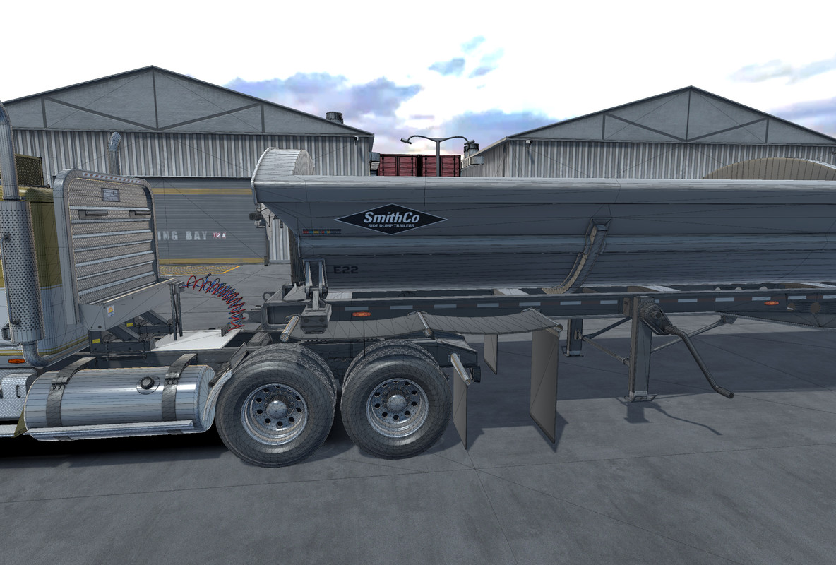 80s Semitruck Side Dump