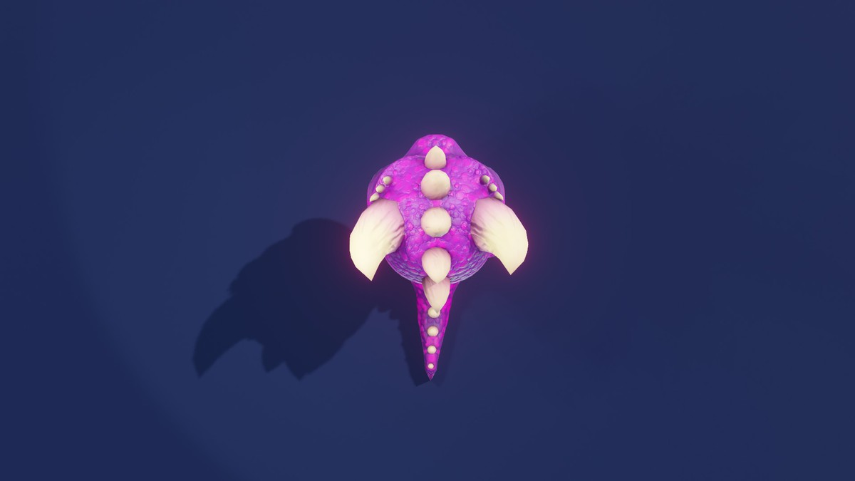 Cartoon Purple Dinosaur 3D Model – Animated Character