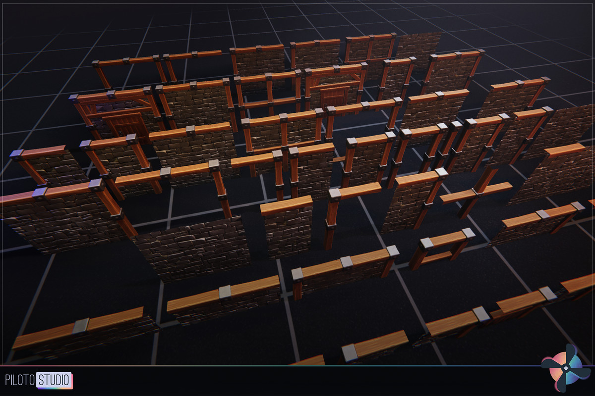 Mega Stylized PBR Environment Pack +500 Assets - Modular Houses, Water Shader