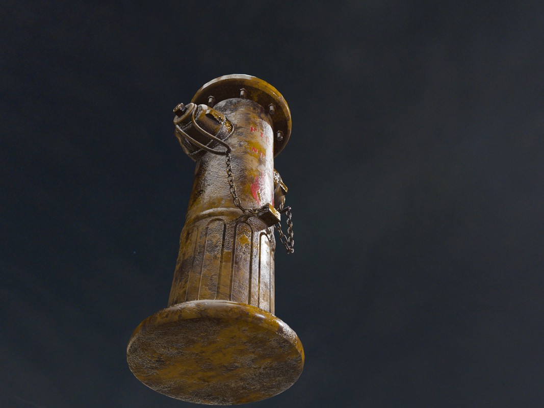 Low Poly Fire Hydrant - 3 Texture Variants Pack