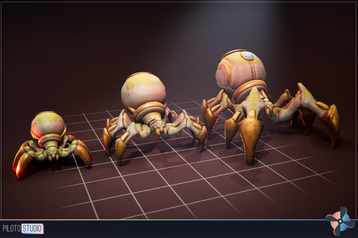 Spider Construct - 3 Characters + Animations