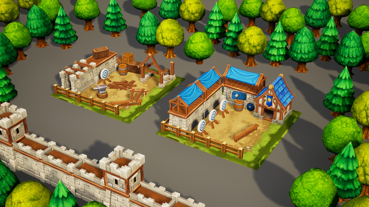 Toon RTS Environment Humans