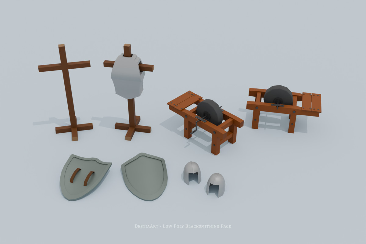 Low Poly Blacksmithing Pack